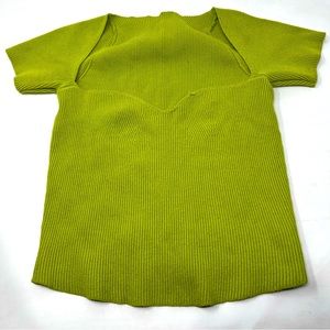 Heart shaped neckline line green top